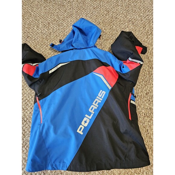 Polaris Men's XL TECH54 Jacket Blue Black Red Worn Once Removable Liner & Hood - Picture 7 of 14